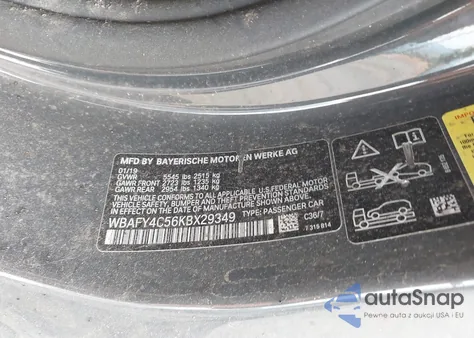 2019 BMW M850I xDrive z USA, uszkodzony, nr VIN WBAFY4C56KBX29349